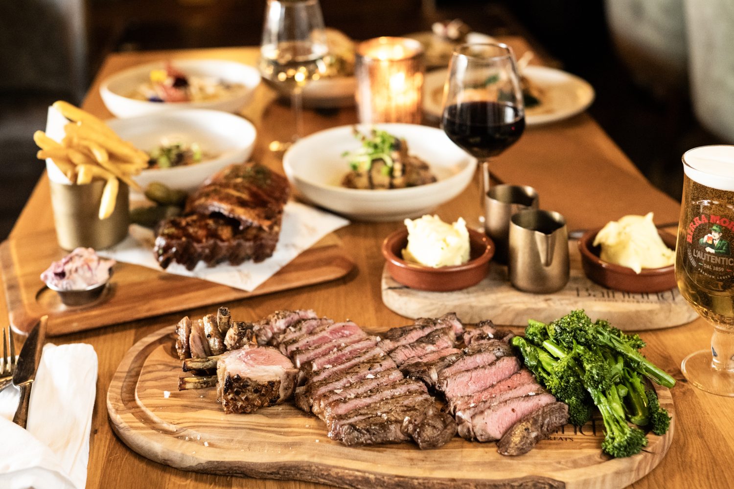 The new winter menu that available at The Nest, a table full of food and drinks, UK winter staycation, winter, winter getaway, Bainland Lodge Retreats