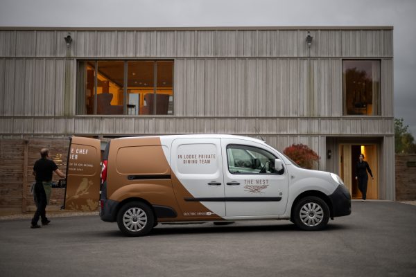Private chef unloading the van ready for In Lodge Private Dining